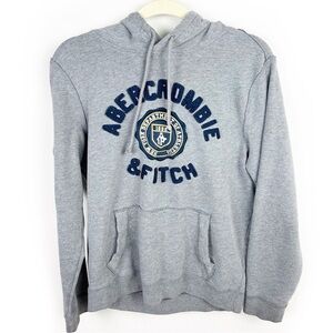 Abercrombie & Fitch Hoodie distressed front lettering pullover size: M (juniors)